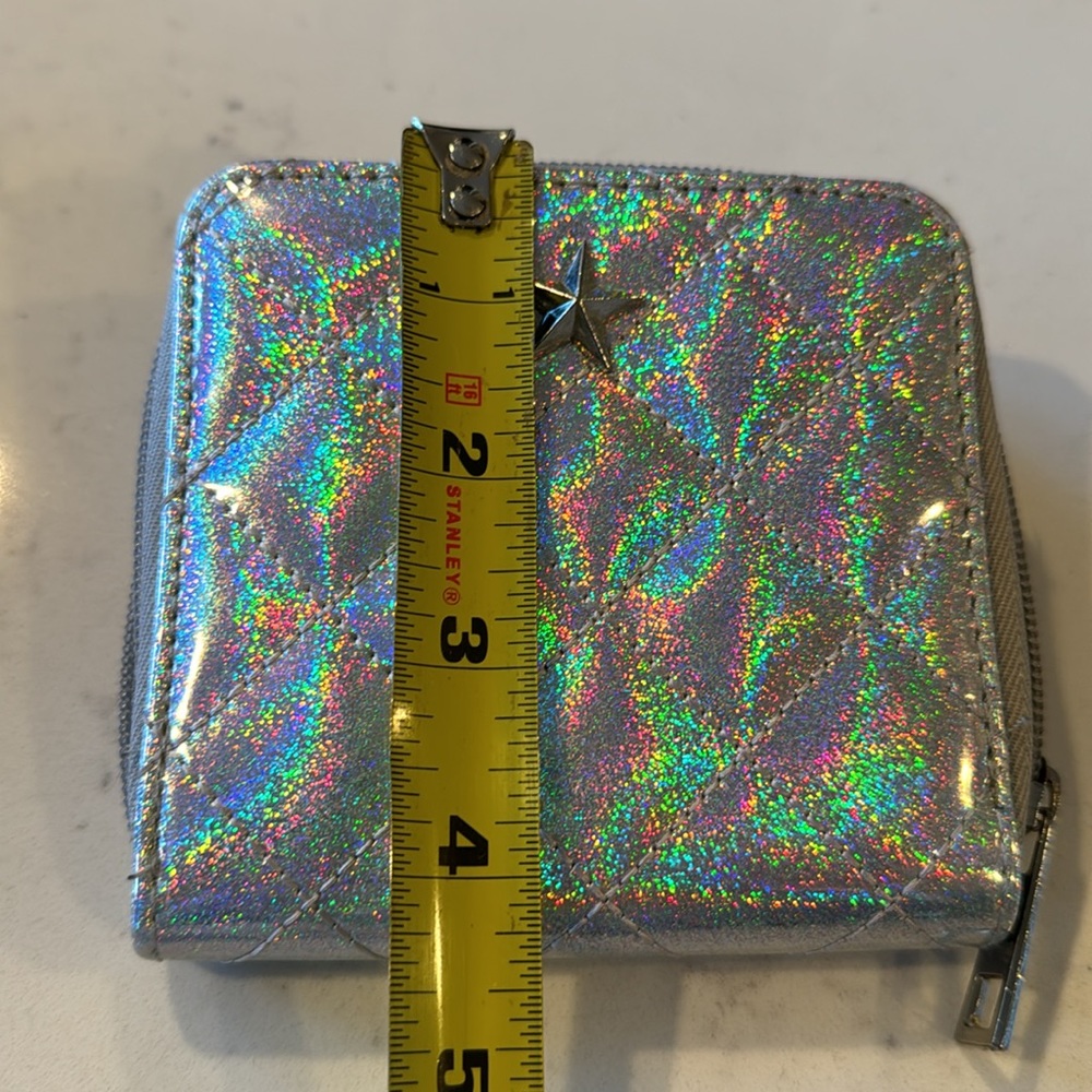 Silver, iridescent wallet - Picture 5 of 7